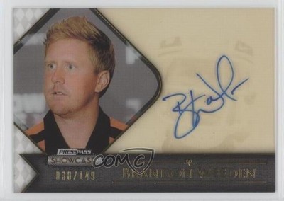 2012 Press Pass Showcase Gold 30/149 Brandon Weeden #SC-BW Rookie Auto RC 7eo