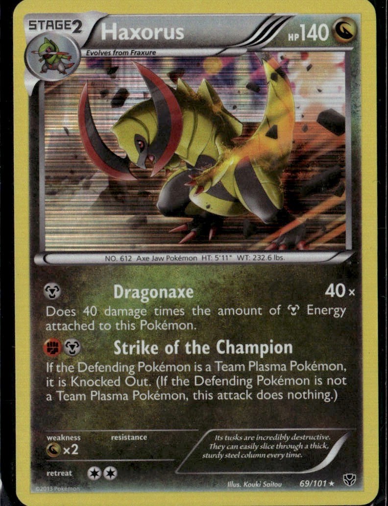 Haxorus Holo Rare Plasma Blast 69/101 Dragon Holo Pokemon Card