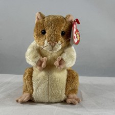 Pellet Hamster Brown Cream Plush Beanie Baby Ty 2000 excellent condition. 030