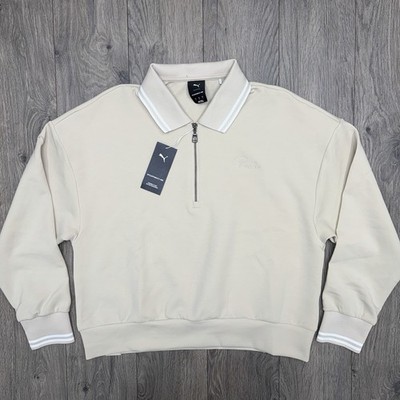 Puma x Porsche Golf Midlyr Long Sleeve Top Size Large Womens Desert Suede $120
