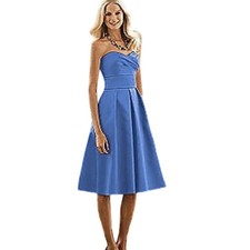 After Six NWT Cornflower Blue Strapless Convertible Bridesmaid Prom Dress Sz 4