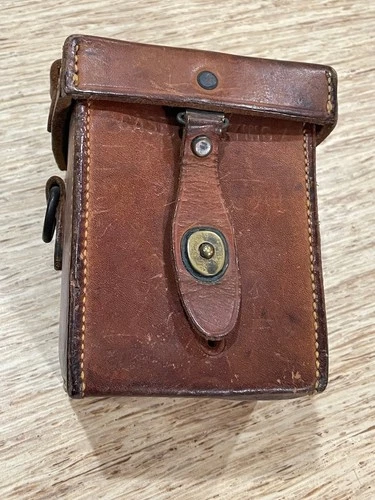 US USGI WWII MILITARY D29377 LEATHER CARRYING CASE M14 60mm MORTAR SIGHT WW2