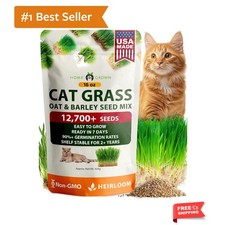 Non GMO 1 Pound Cat Grass 12,700 Seeds Kittens Oat Barley Mix 100 Heirl...