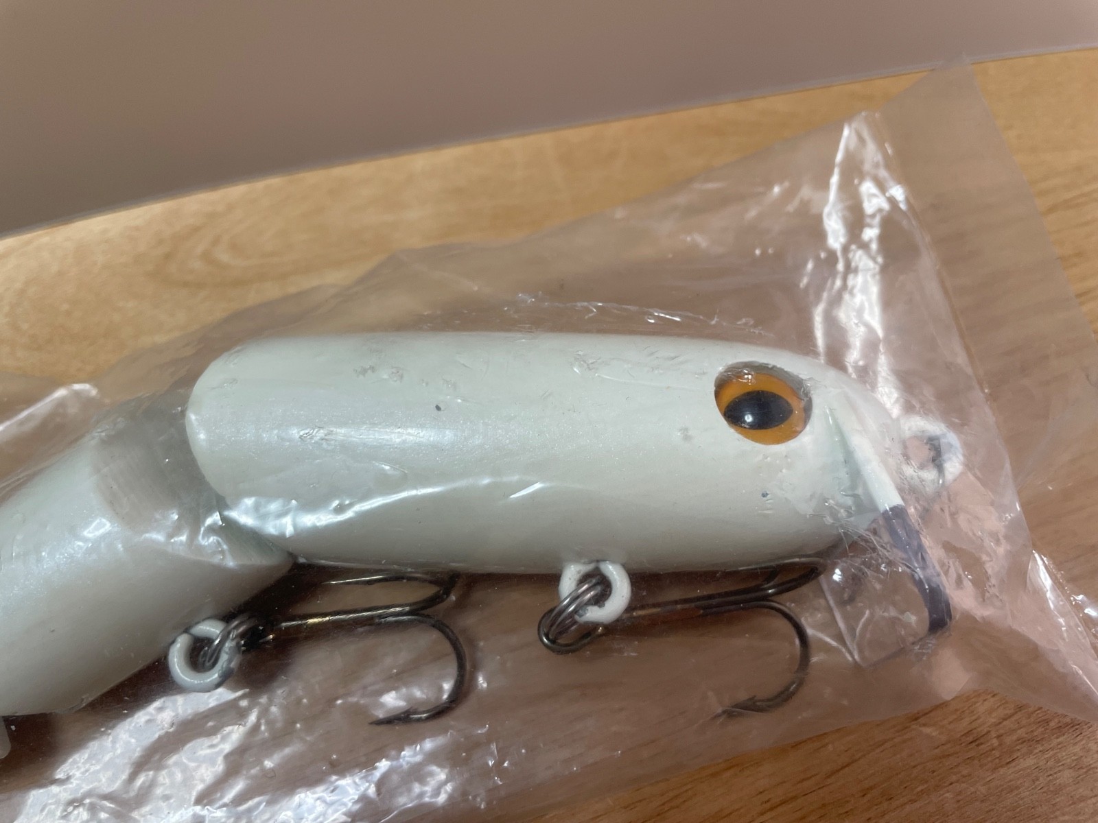 MS Slammer XX Md 9inch White swimbait Topwater wakebait wood fishing lure Unused - Image 3