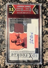 03-04 Spx LeBron James Auto Jersey Rookie Rc Card /750 RCG 9.5