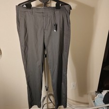 Express Men  s Slim Fit Stretch Dress Pants   Size 32x32   Gray   New with Tags