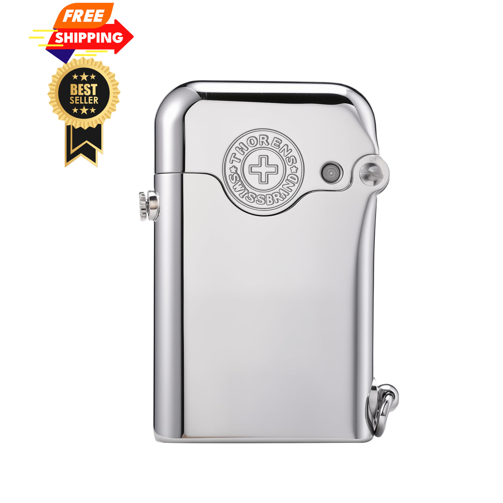 Classic Retro Soft-Flame Brass Kerosene Lighter,Refillable, 