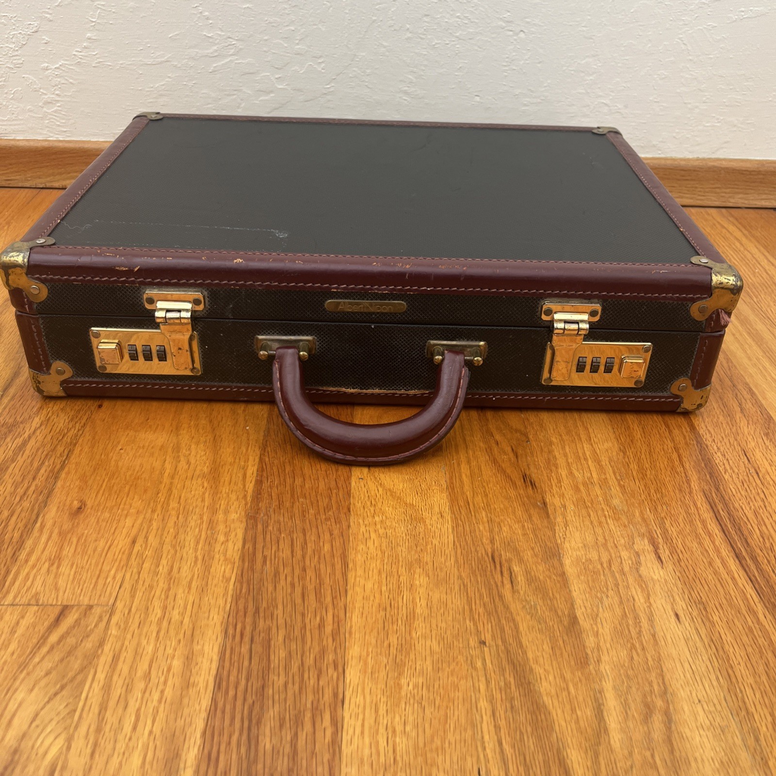 ALBERT NIPON Leather Hard Sided Briefcase - Vintage