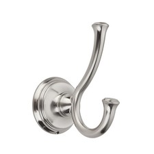 Towel Hook Bathroom-2 Pack Brushed Nickel Double Robe/Towel Hook Wall Mounted...