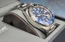 TAG Heuer Aquaracer WAY201T "Batman" Calibre 7 GMT 43mm Blue Dial Excellent 8