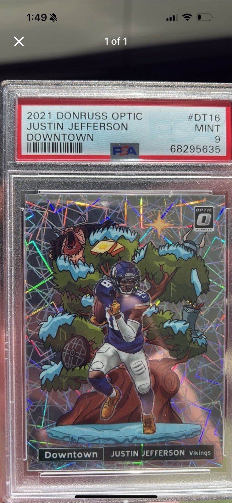 2021 Panini Donruss Optic Downtown Justin Jefferson #DT-16