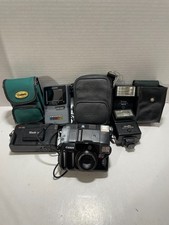 Lot of 3 Point Shoot Cameras, 2 Flashes and TV AS-IS/REPAIR PARTS/UNTESTED