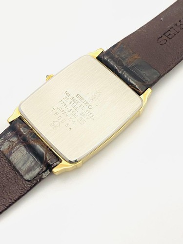 Seiko Dolce Watch 7731-5180 Gold Dial Square Working New Unused Made in Japan - Picture 11 of 24