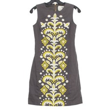 Tabitha Dress Embroidered Cottage Academia Folk Preppy Academia Boho Gray Size 0