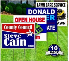 Custom Yard Signs 18x24 Full Color Double Sided Corrugated Plastic Metal Stakes