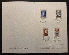 ENCART LUXE 1er jour FDC CÉLÉBRATIONS D'ANNIVERSAIRES CULTURELS, 1965  YT 1443