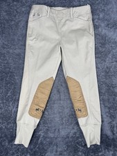 Equine Couture Coolmax Champion Side Zip Breeches Youth Size 14 Safari Taupe