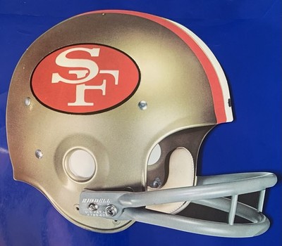 1970 San Francisco 49ers Vintage NFL Football cardboard helmet display picture 1