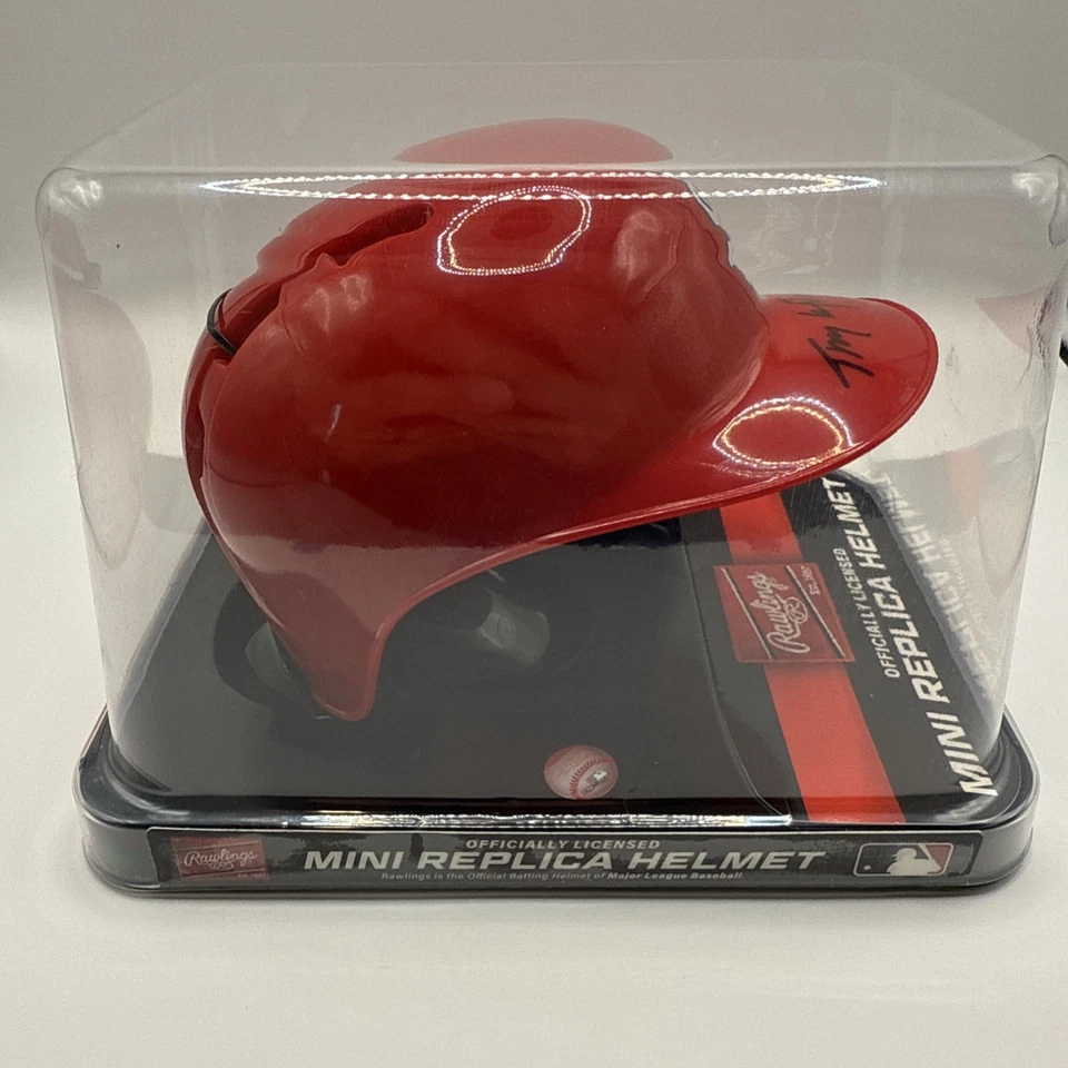 MINICASCO FIRMADO Tony LaRussa St. Louis Cardinals autenticación Becket Foto 3 de 4