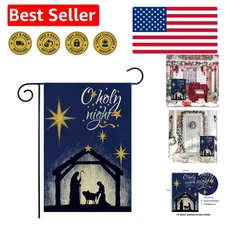 Nativity Scene Garden Flag 12x18 – UV and Fade Resistant Christmas Decor