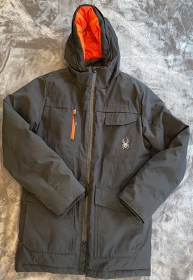 Spyder Expedition Mountain Summit  Mens Gray Jacket Coat Parka Small