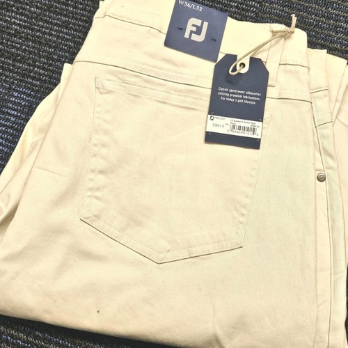 FootJoy Golf Pants Mens 36x32 Stone Light 1857 Sueded Cotton Twill ...
