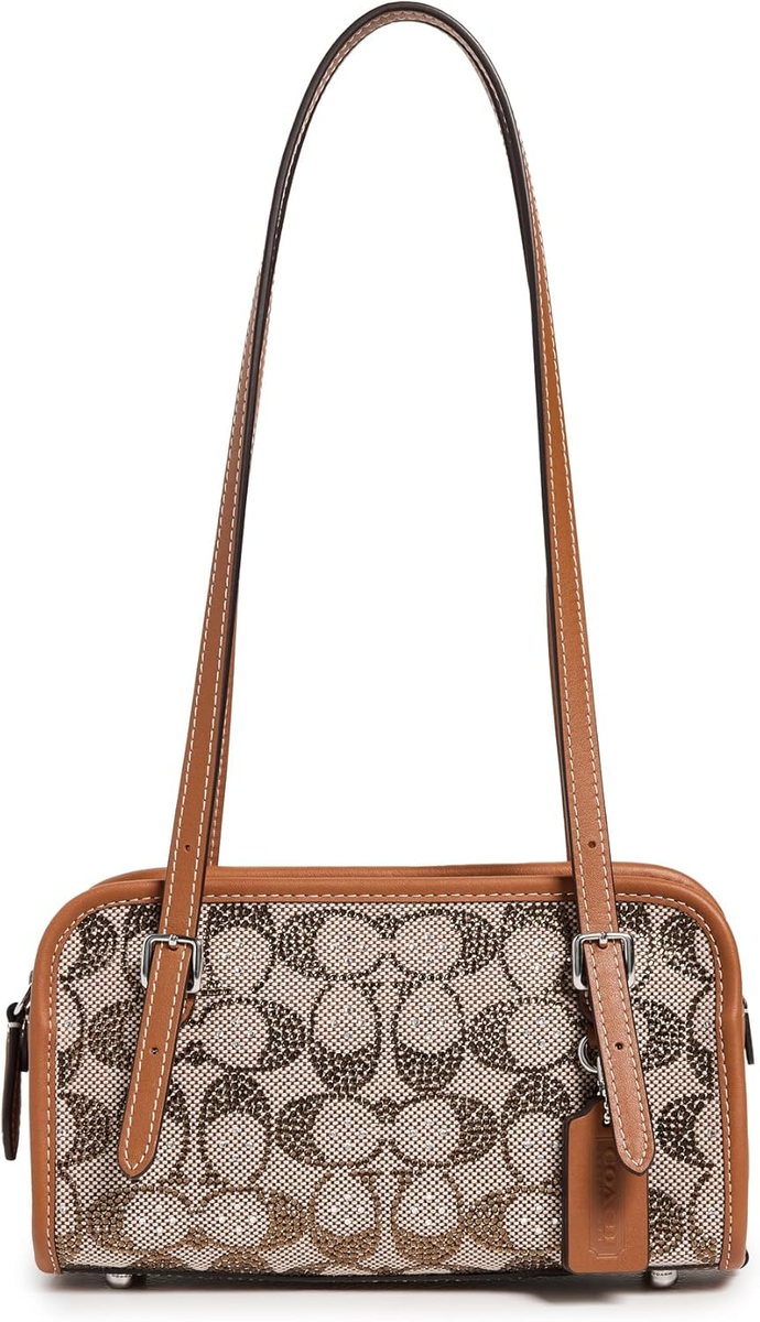 COACH Swing Zip 20 Crystal Signature Jacquard | eBay