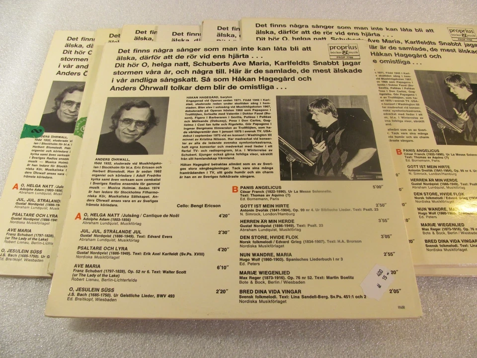 AUDIOPHILE PROPRIUS Aftonsång och Julepslam HÅKAN HAGEGÅRD Hakan Hagegard - Image 4 of 4