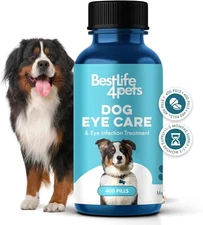 BestLife4Pets Dog Eye Care & Infection Treatment, Natural Supplements... 