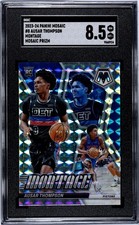 2023-24 Panini Mosaic #8 Ausar Thompson RC Montage Silver Prizm Detroit SGC 8.5