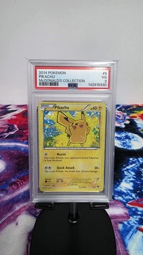 2014 POKEMON MCDONALD'S COLLECTION #5 PIKACHU PSA 3