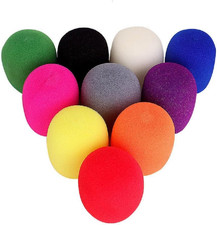 Microphone Foam Covers 10 Pack Colorful Handheld Mic Windscreen Karaoke DJ Use X