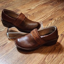 Born B.O.C. Leather Slip-On Brown Clogs Women's Size 8M
