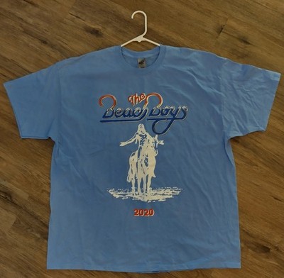 Gildan Ultra Cotton The Beach Boys 2020 Tour Double-Sided Blue Tee Men s 2XL