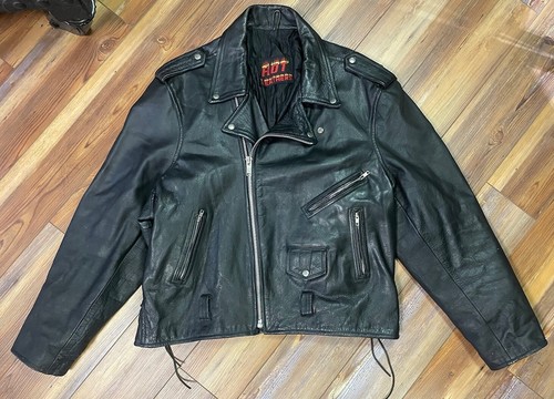 Genuine Hot Leathers Biker Jacket With Harley Davidson Patch