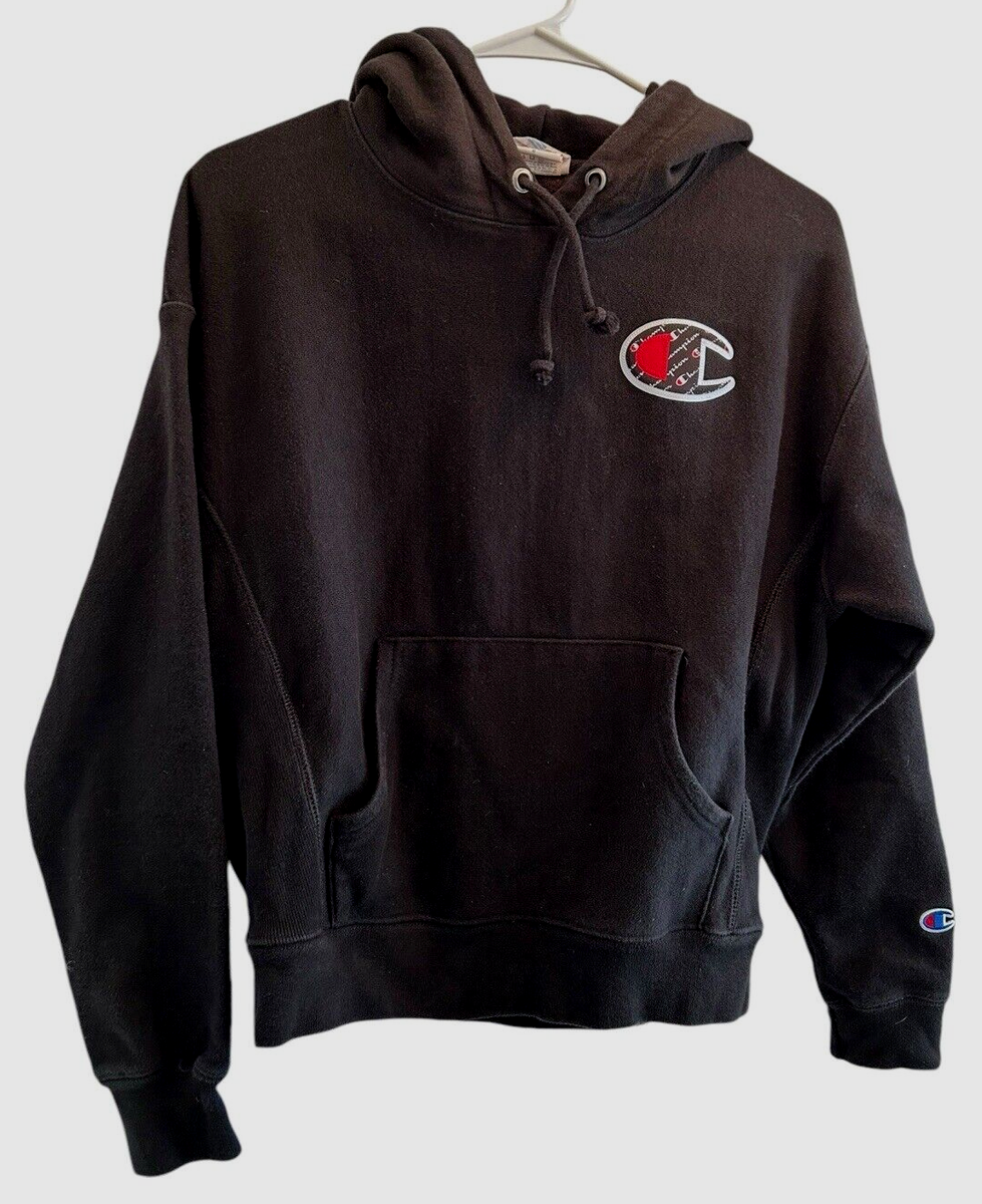 Vtg Y2K CHAMPION Thick Warm REVERSE-WEAVE HOODIE Hike Gym Sweatshirt Men M