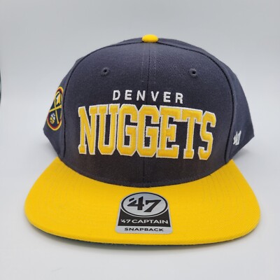 Denver Nuggets Hat '47 Snapback Baseball Cap Blue Yellow NBA