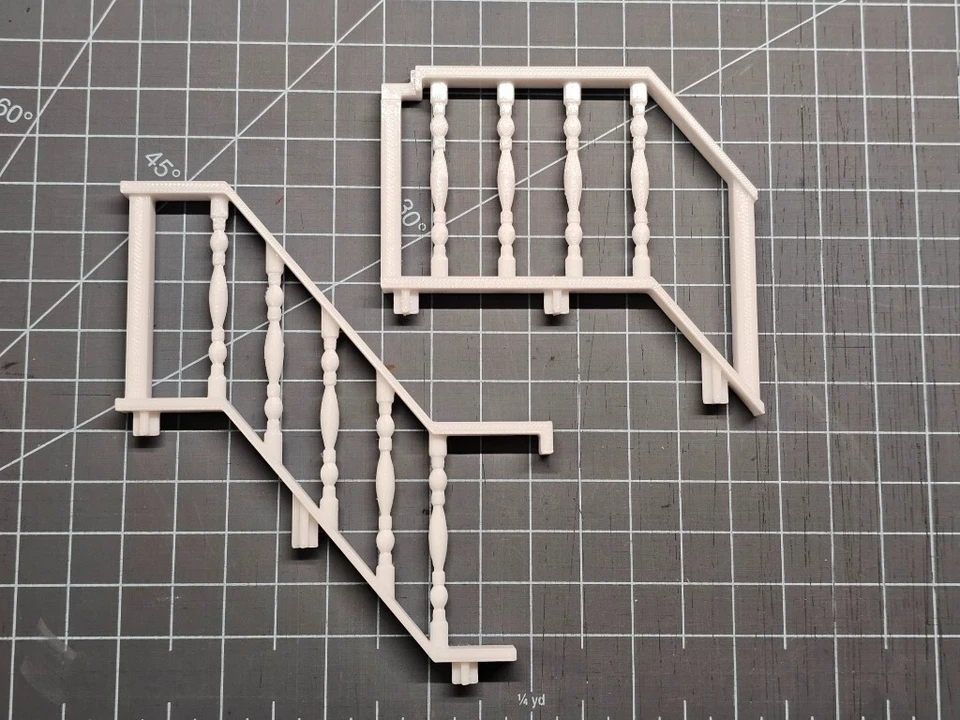 Barandillas de reproducción impresas en 3D para casa de muñecas Playskool 1991, husillos más fuertes Foto 3 de 3