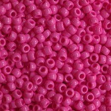 Pony Beads Magenta Pink Neon Large Hole Beads Made in USA