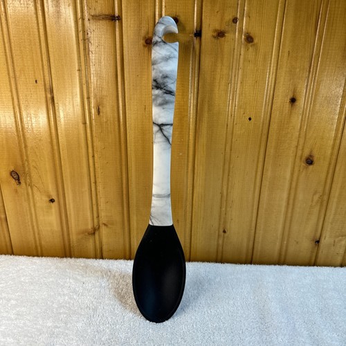 Studio Cuisine Silicone Basting Spoon Black & White Marbled Pattern ...