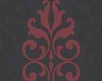 A.S. CréAtion Tapete 5828-12 Anthrazit -Rot Ornament Strukturiert Vlies