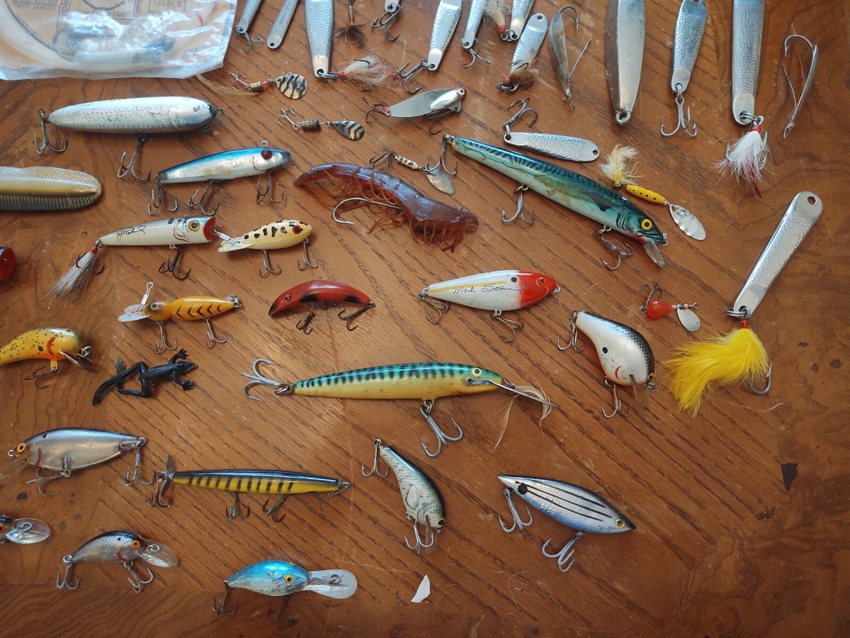 Vintage Fishing Lures/Equipment Lot (77 Items)