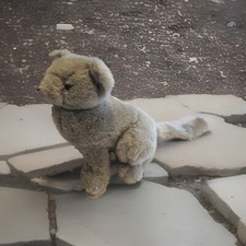 Vintage Plush Gray Cat Eden Toys Korea