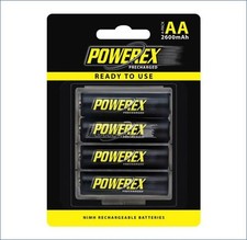 Maha Powerex 2600 AA Rechargeable Precharged Batteries Pack of 4