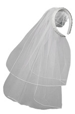 BONNIE JEAN Big Girls Headband with Detachable Veil