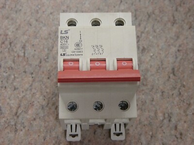 LS Industrial 16A C-curve BKN C16 Breaker 3-pole UL1077 unused
