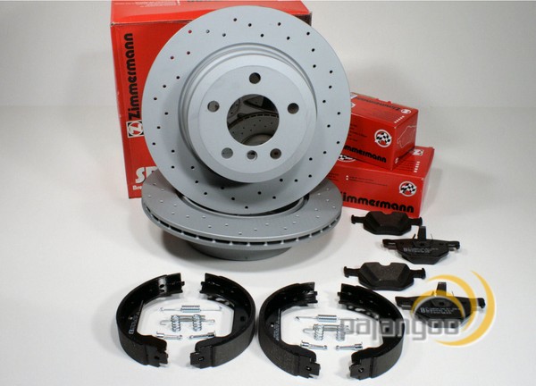 FüR BMW X5 F15 - Zimmermann Sport Bremsen Set BelüFtet Gelocht Handbremse Hinten-image