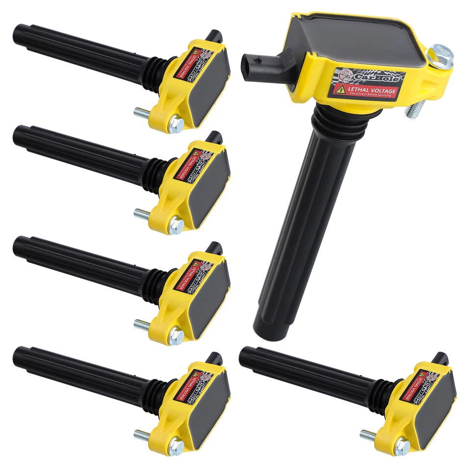 Pacote com 6 bobinas de ignição e vela de ignição UF648 para 2011-2017 Chrysler 200 300 3.6L V6 - Imagem 2 de 4