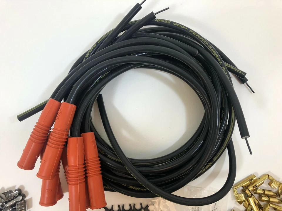 Cabos de ignição universais de vela de ignição 8,8 mm retos 90° HEI Chevy GM Ford - Imagem 3 de 4