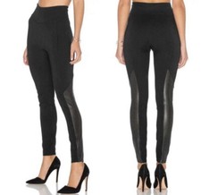 SPANX Perforated Panel Leggings In Very Black SZ M EUC